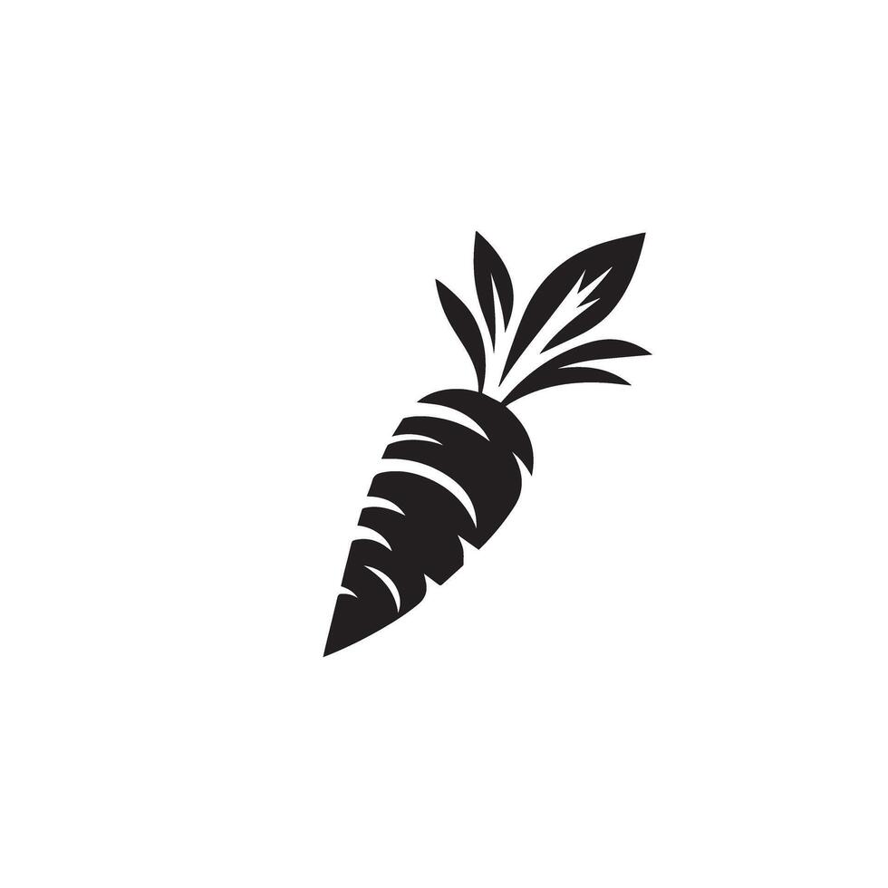 Carrot silhouette. carrot logo. carrot vegetable illustration vector
