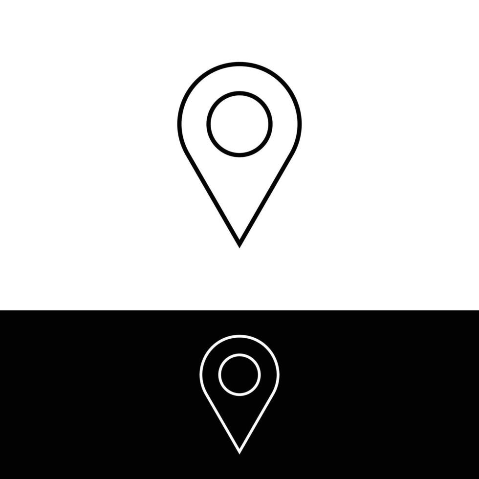 Location Pin, Map Marker, Destination Icon, logo, clipart, illustration design. Editable location pin icon design. vector