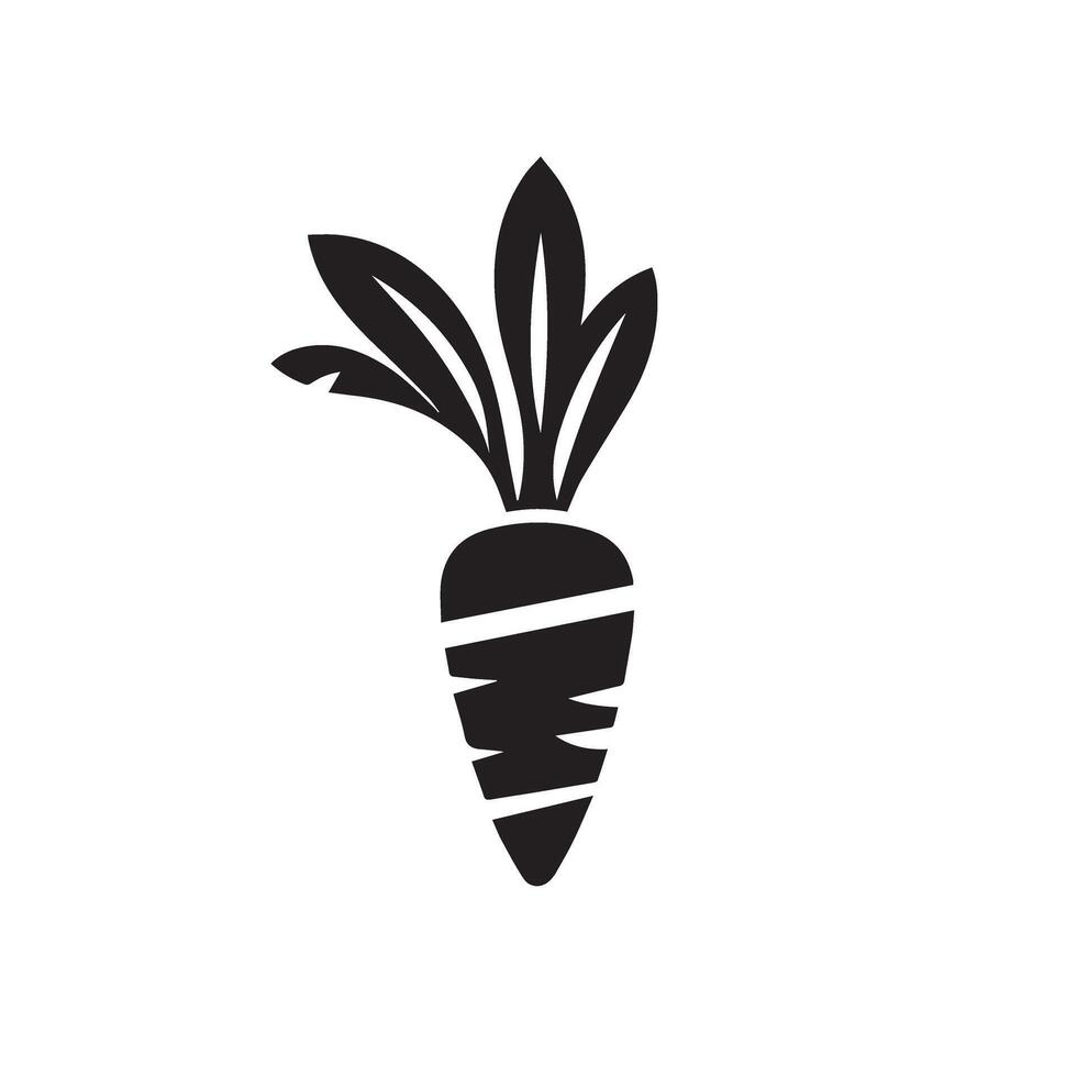 Carrot silhouette. carrot logo. carrot vegetable illustration vector