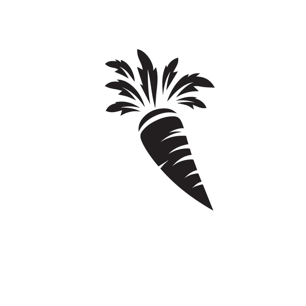 Carrot silhouette. carrot logo. carrot vegetable illustration vector