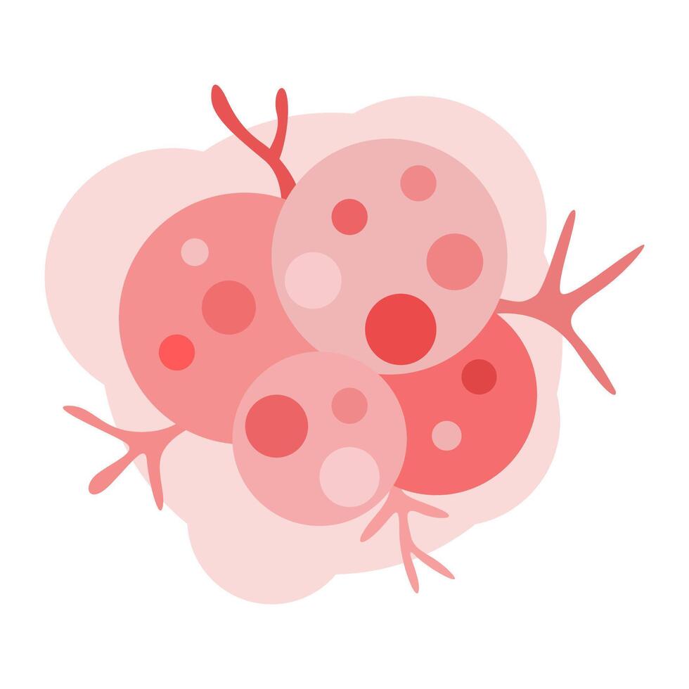cancer cell growth. cancer disease concept vector