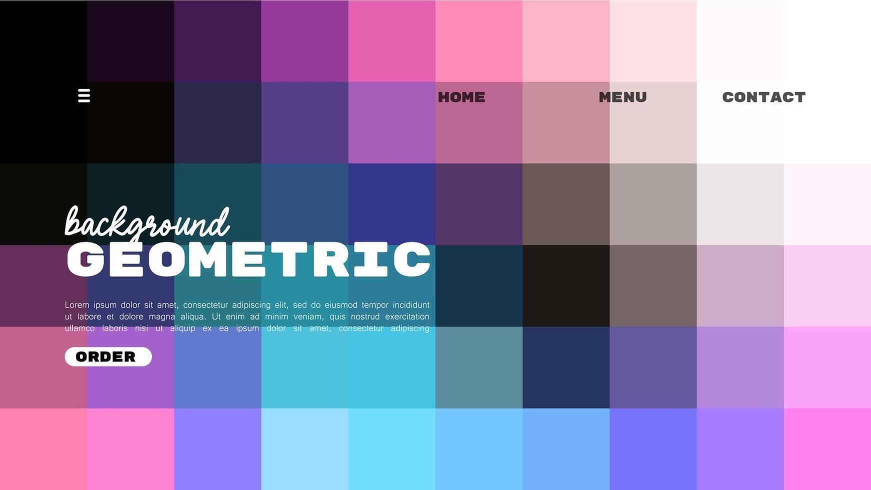background gradient block color landing page design. illustration vector