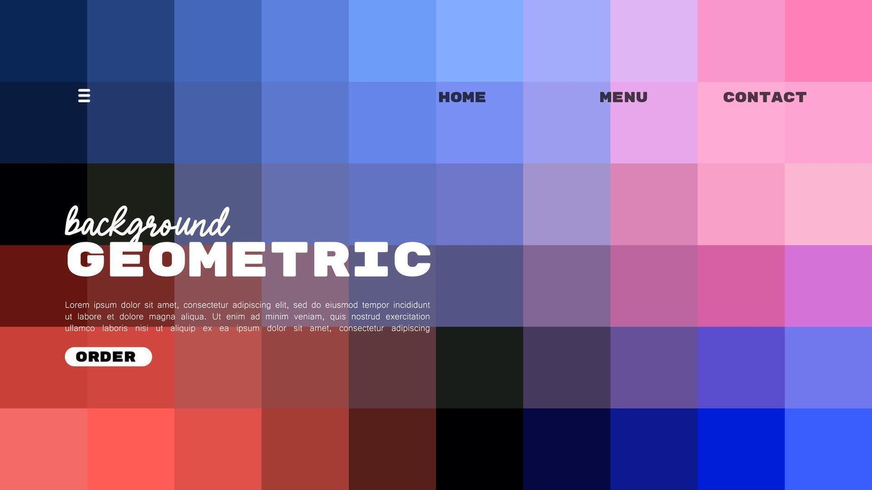 background gradient block color landing page design. illustration vector