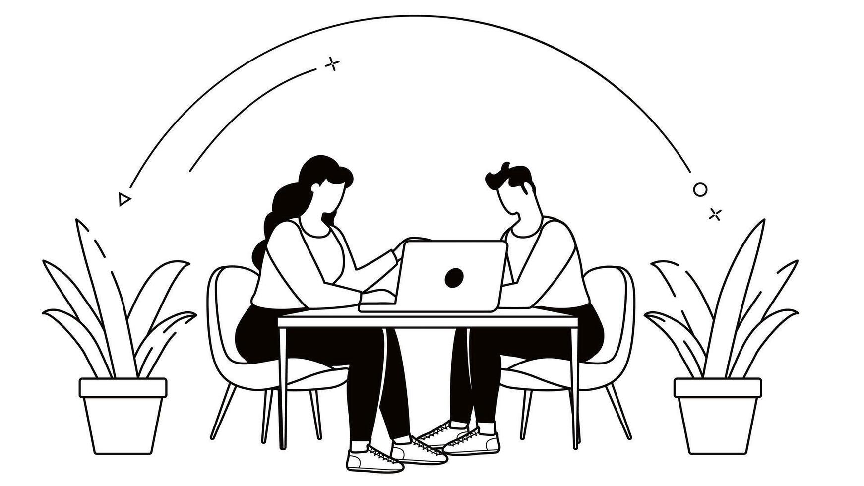 Remote Work Benefits, Limitations and Workflow Organization Concept illustrations vector