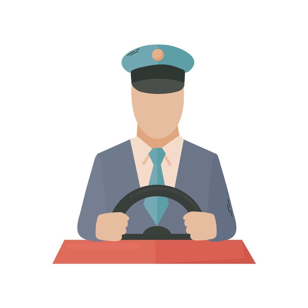 Bus driver wand icon clipart avatar logotype isolated illustration vector