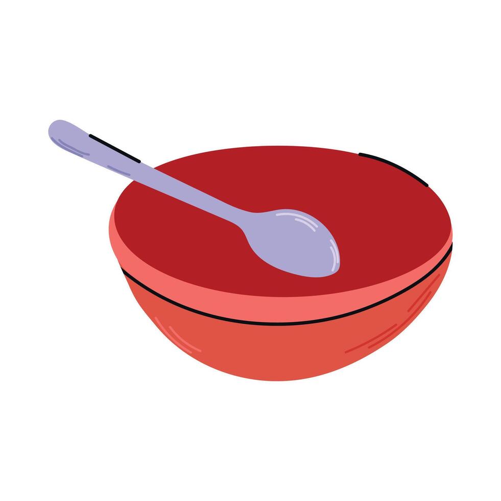 Mixing bowl and spoon icon clipart avatar logotype isolated illustration vector