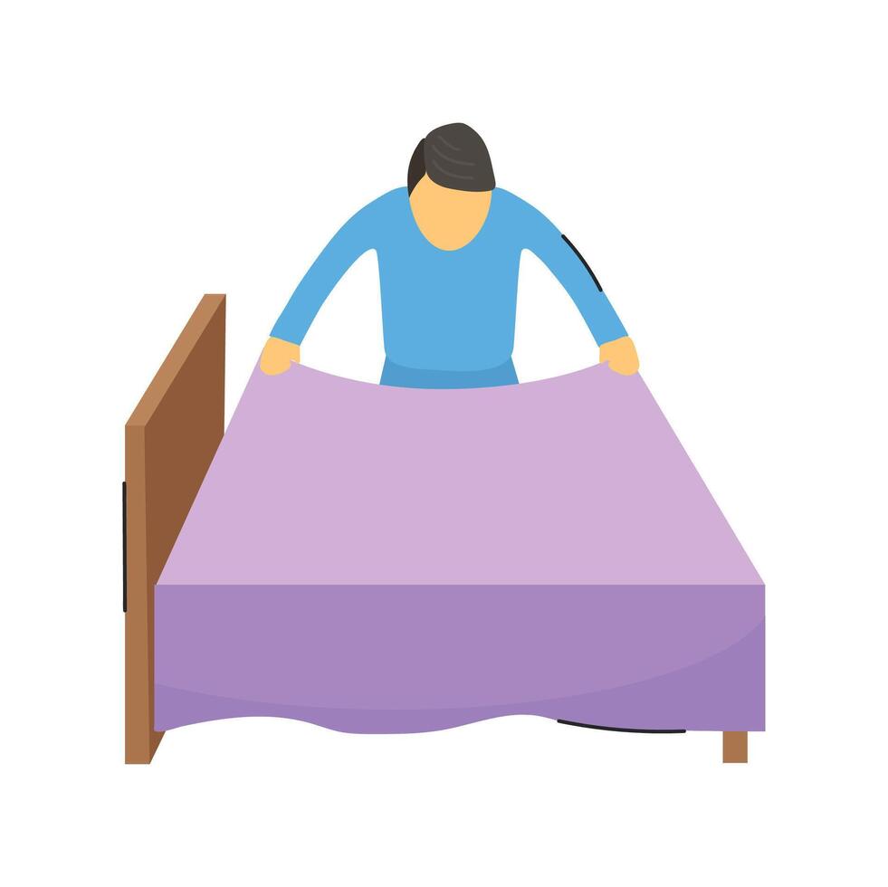 Make bed icon clipart avatar logotype isolated illustration vector