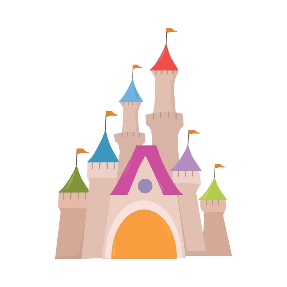 Fairy castle icon clipart avatar logotype isolated illustration vector