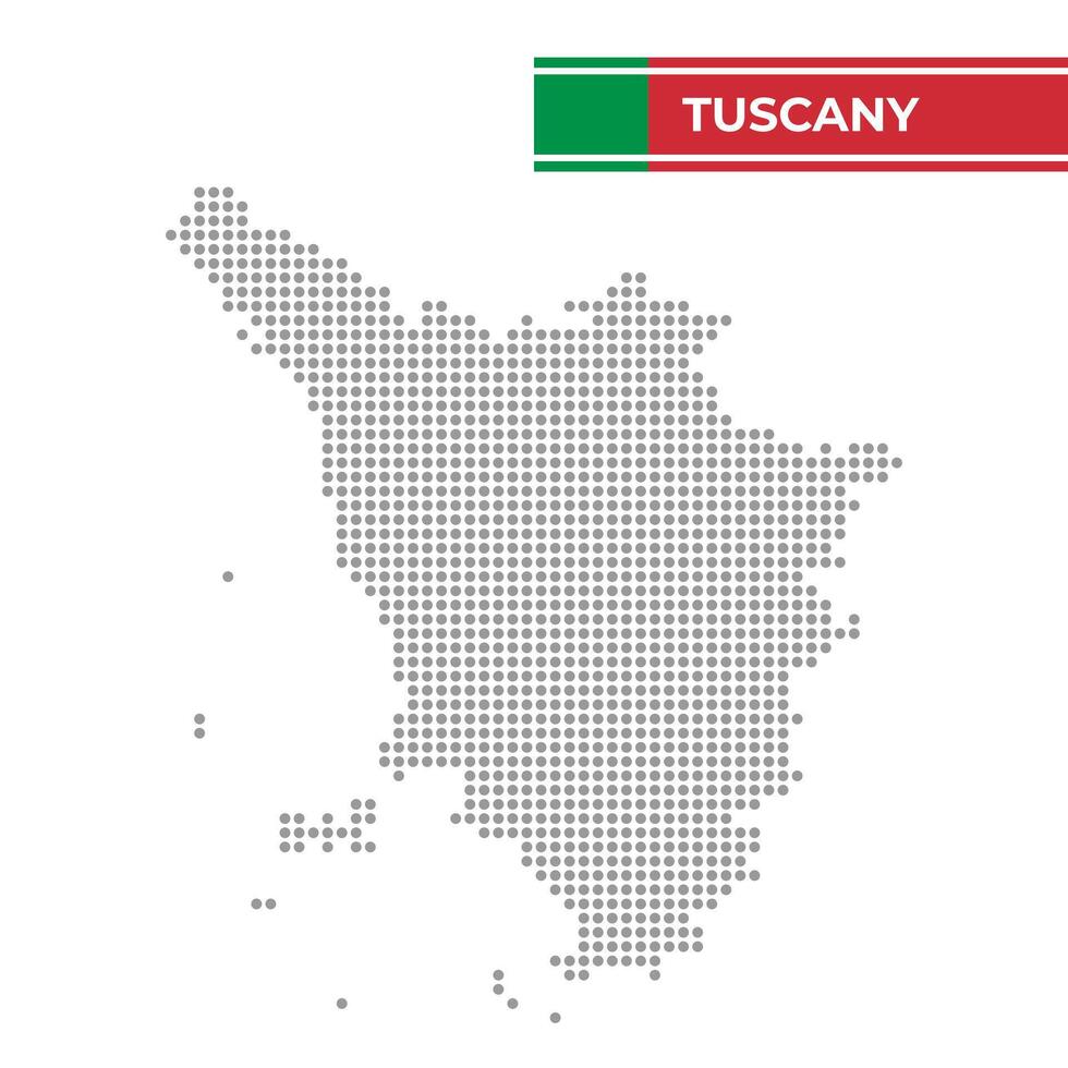 Dotted map of Tuscany Region in Italy vector