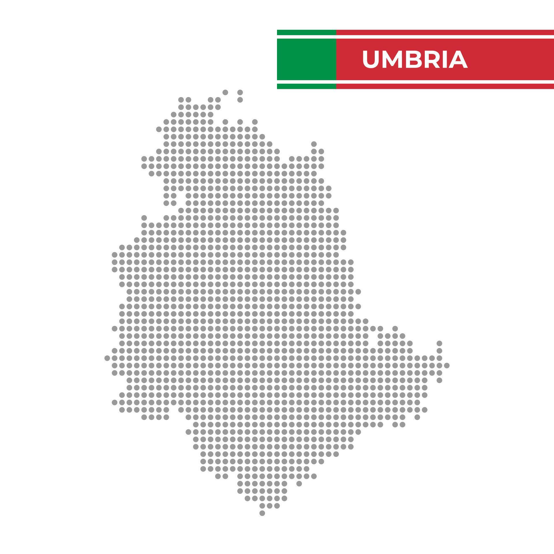 Dotted map of Umbria Region in - Dotted Map Of Umbria Region In Italy Vector