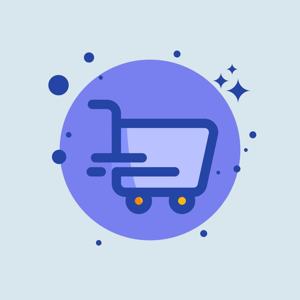 Shopping cart flat illustration. Buy signs illustration. vector
