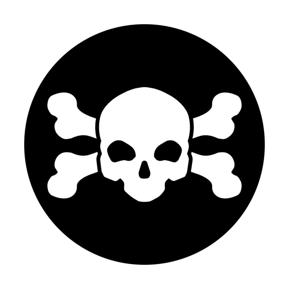 Skull and Bones icon. danger illustration sign. poison symbol or logo. vector