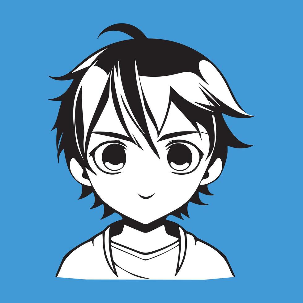 child with a smile cute boy face design vector