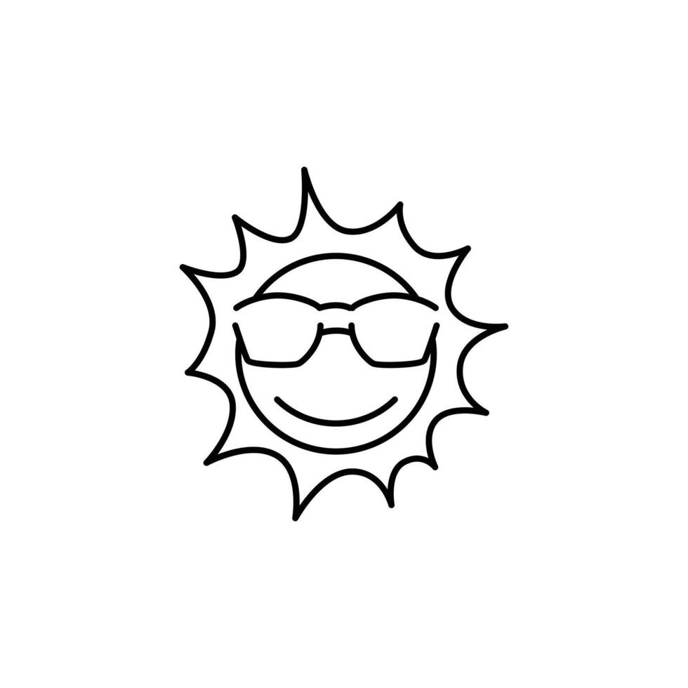 sunglasses thin outline icon design good for website and mobile app vector
