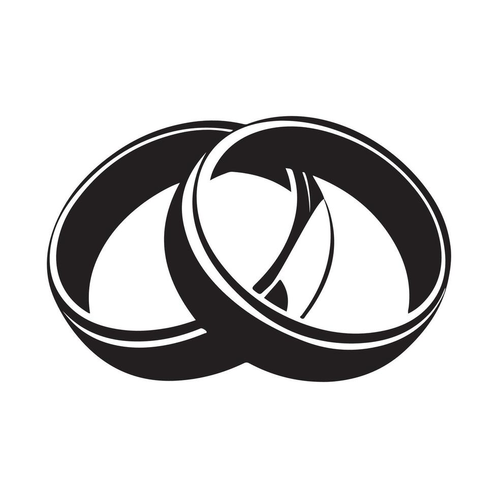 Wedding Ring Icon Images isolated on white vector