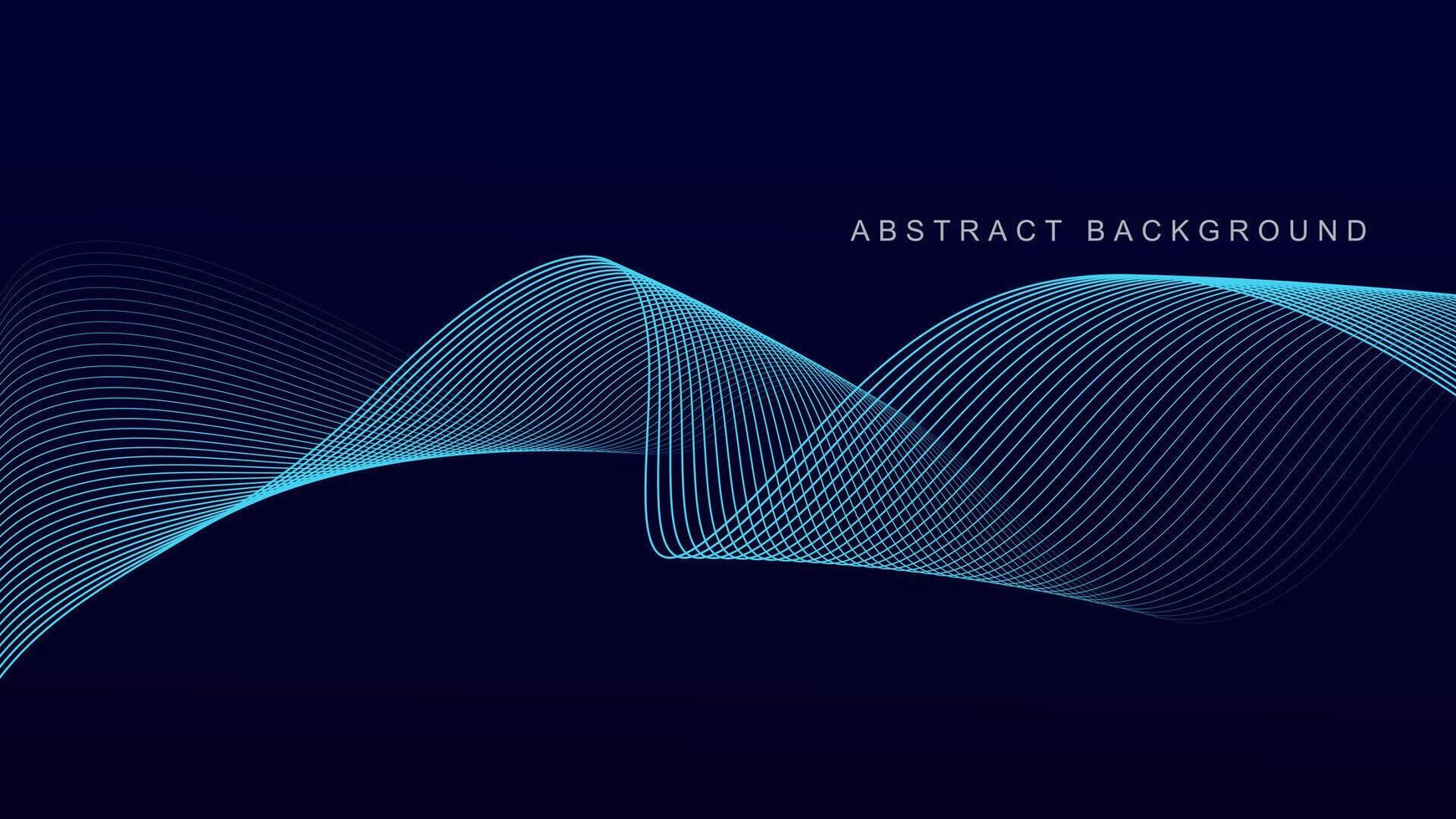 Abstract blue wave line pattern on dark blue background. Futuristic technology concept. Suit for banner, poster, cover, brochure, flyer, website vector
