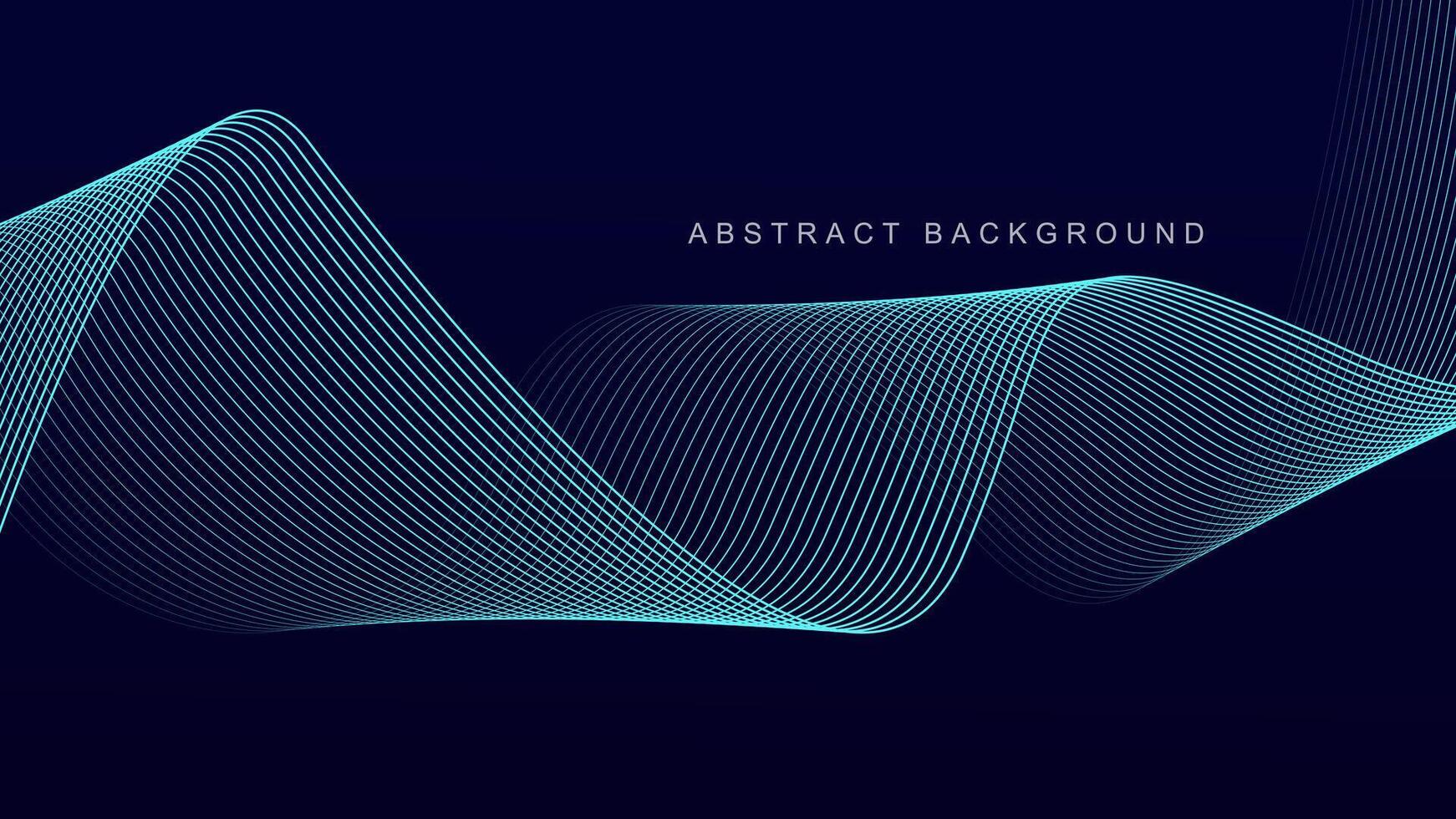 Abstract blue wave line pattern on dark blue background. Futuristic technology concept. Suit for banner, poster, cover, brochure, flyer, website vector