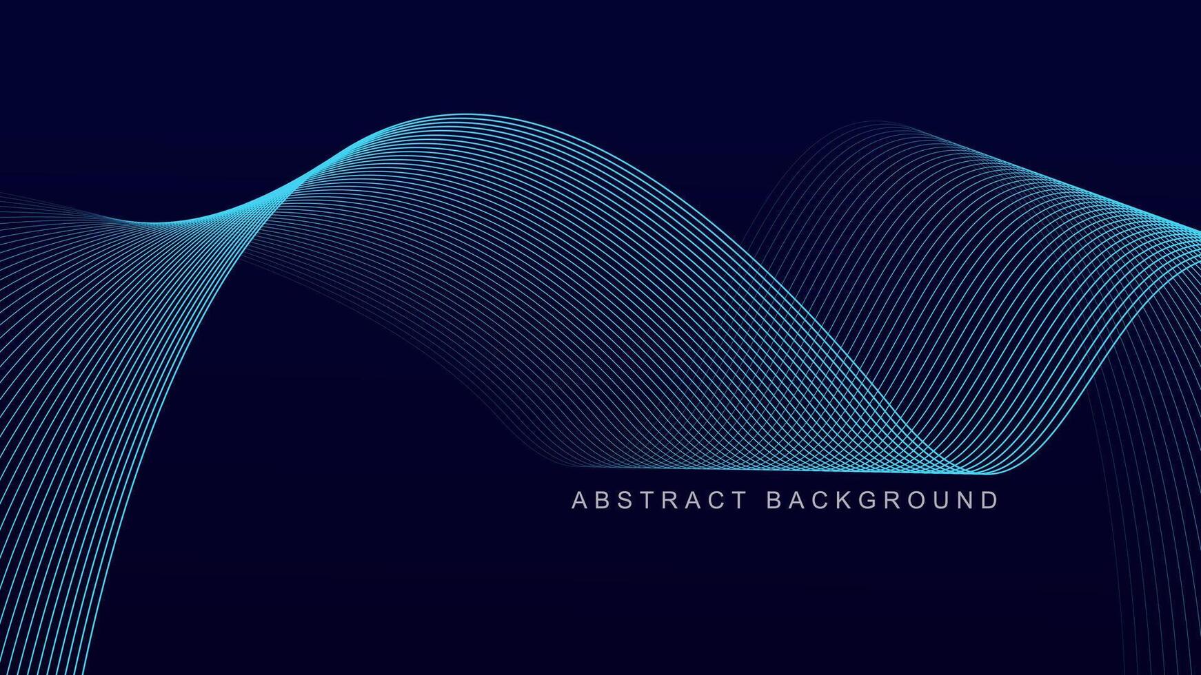 Abstract blue wave line pattern on dark blue background. Futuristic technology concept. Suit for banner, poster, cover, brochure, flyer, website vector