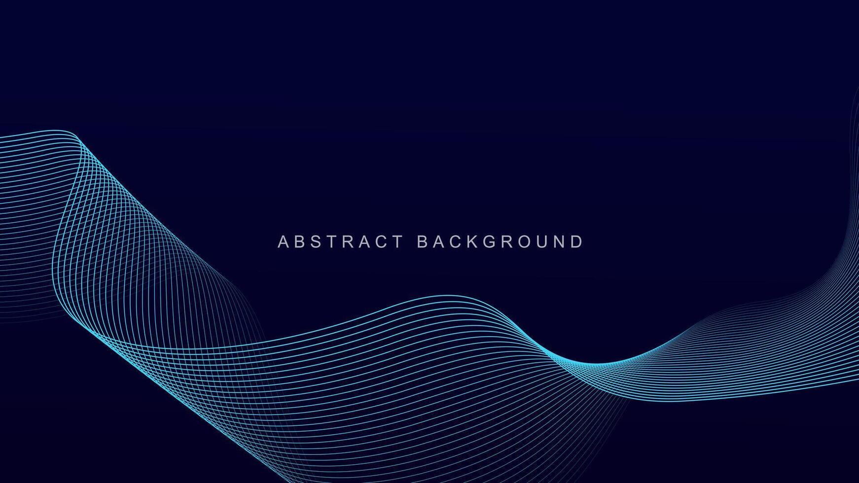 Abstract blue wave line pattern on dark blue background. Futuristic technology concept. Suit for banner, poster, cover, brochure, flyer, website vector