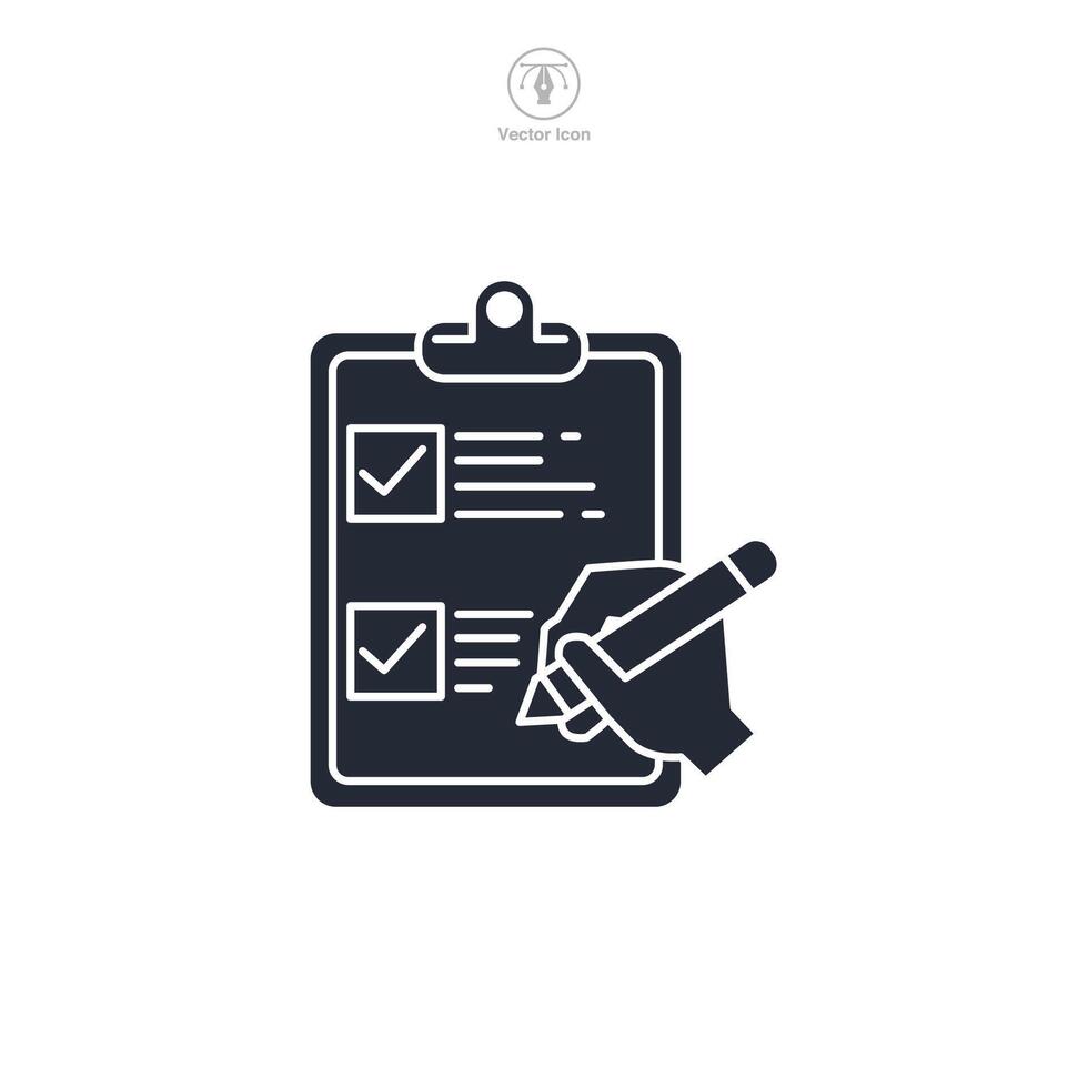 Checklist Icon theme symbol illustration isolated on white background vector