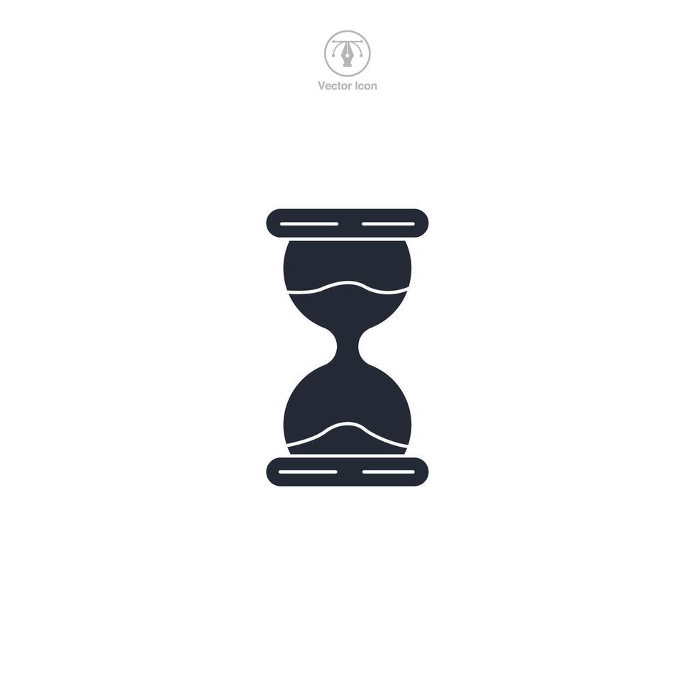 Hourglass Icon theme symbol illustration isolated on white background vector