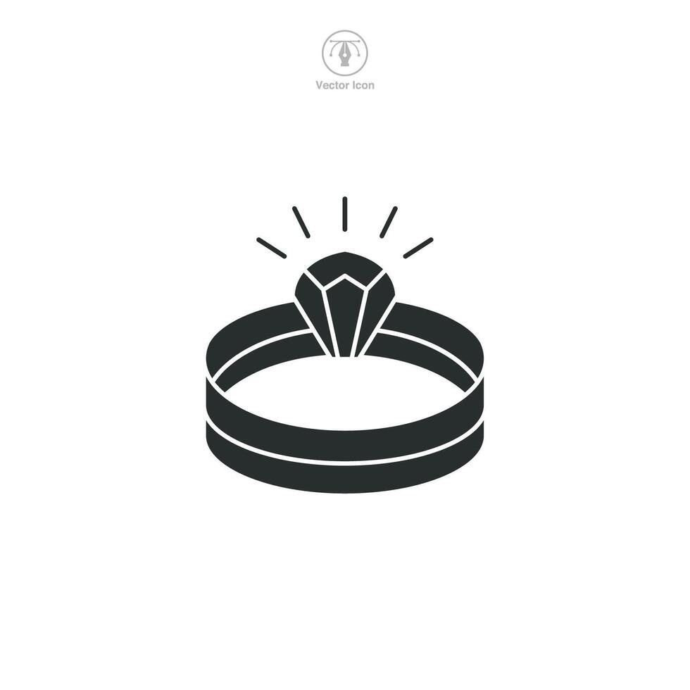 Ring Icon symbol illustration isolated on white background vector