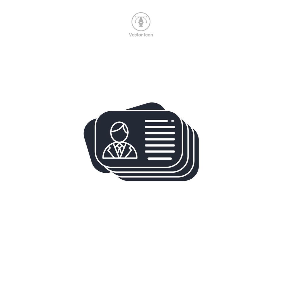 Business Card Icon theme symbol illustration isolated on white background vector