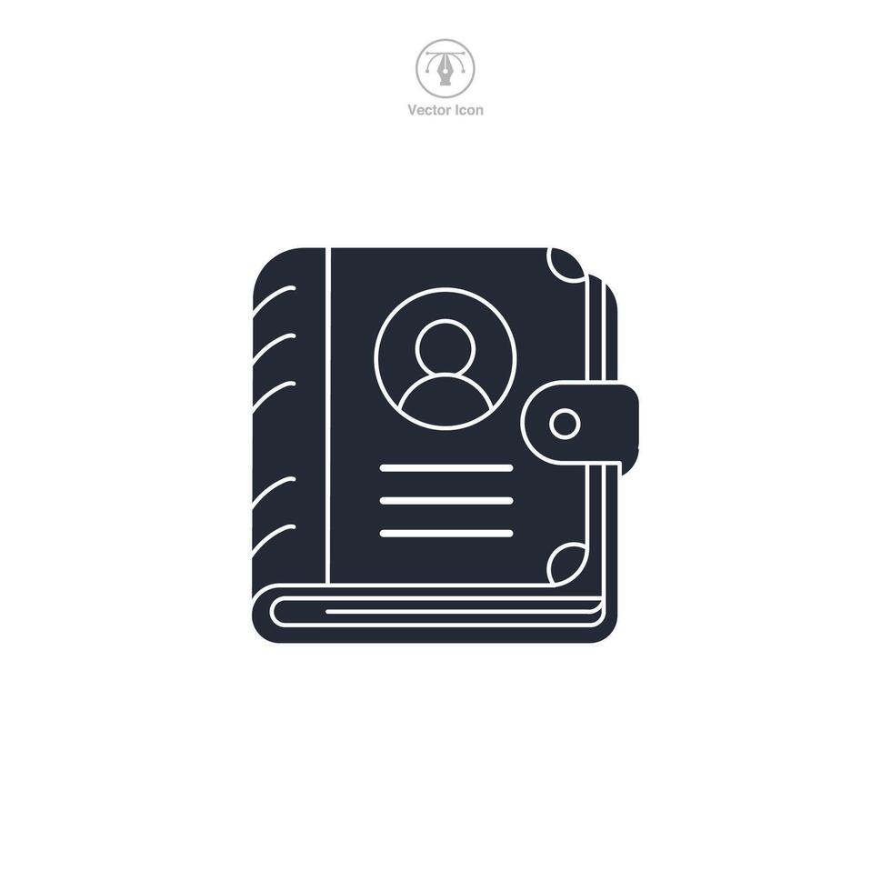 Contact Book Icon theme symbol illustration isolated on white background vector