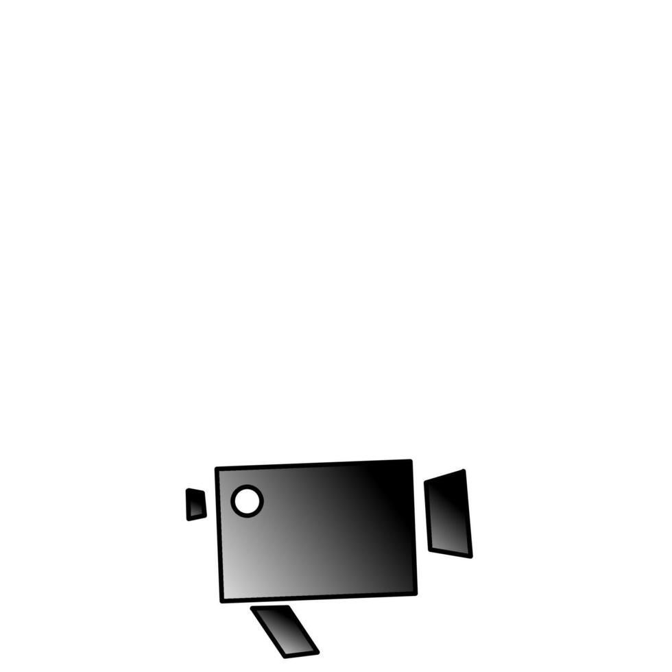 Film icon black white vector