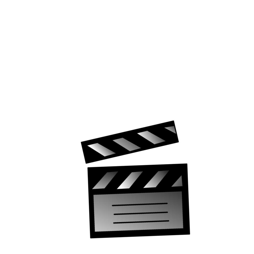 Film icon black white vector