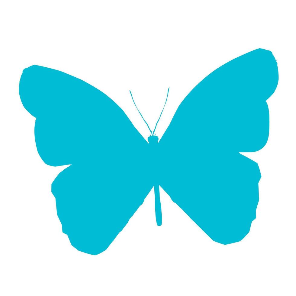 Butterfly silhouette colour vector