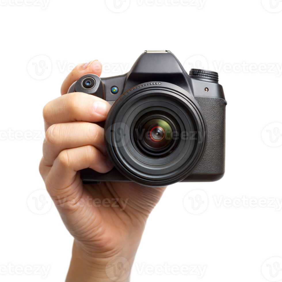 A person is holding a camera and taking a picture png