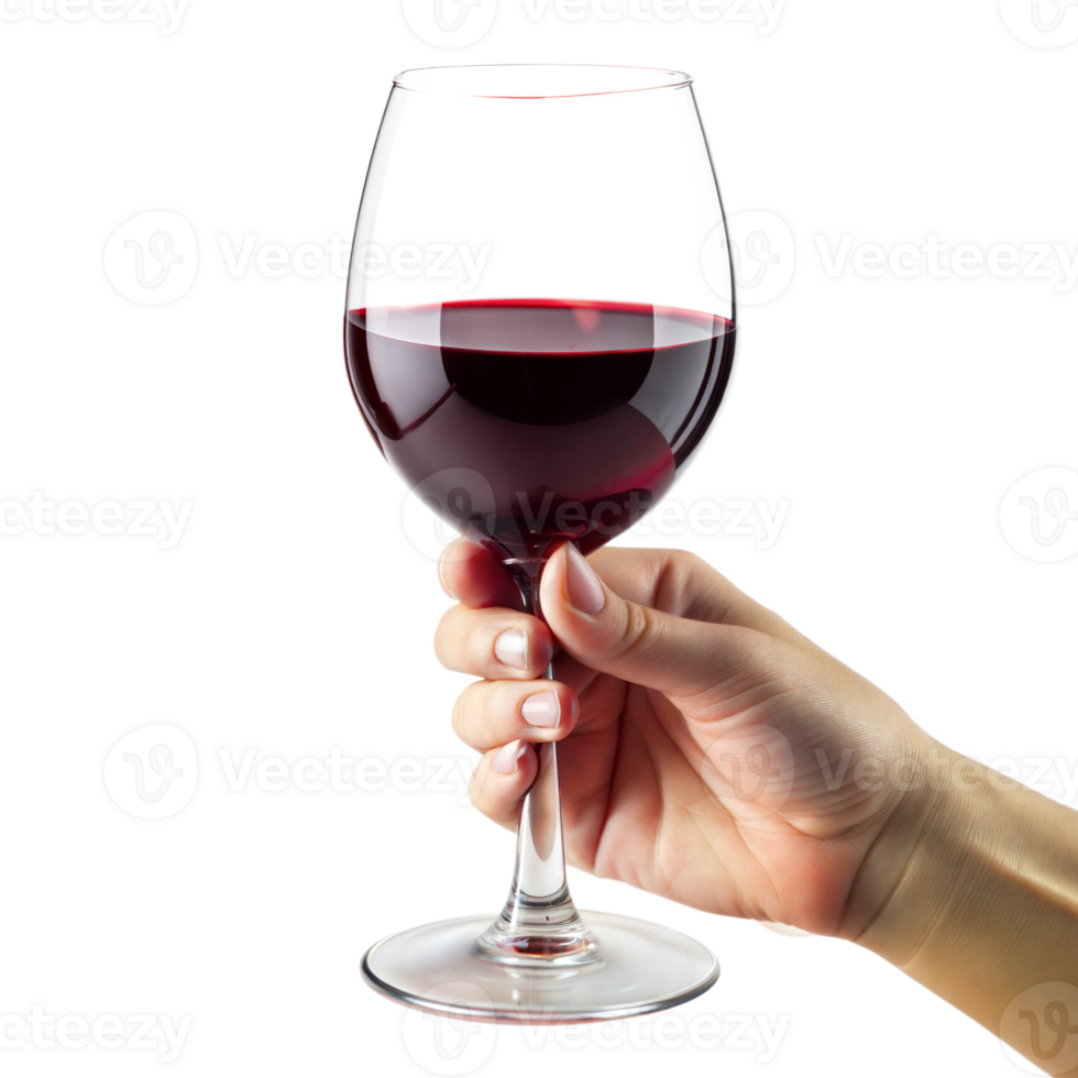 een hand- Holding een wijn glas png