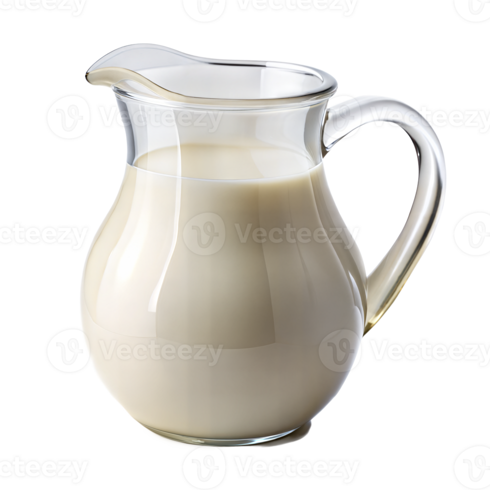 une plein verre lanceur de Lait avec une transparent Contexte png
