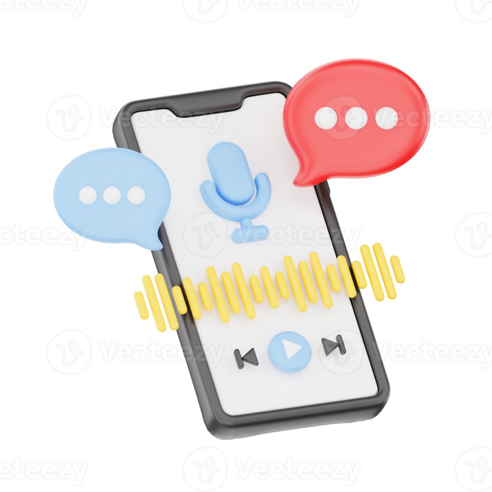 Podcast App 3D Podcast Illustration for uiux, web, app, infographic, etc png