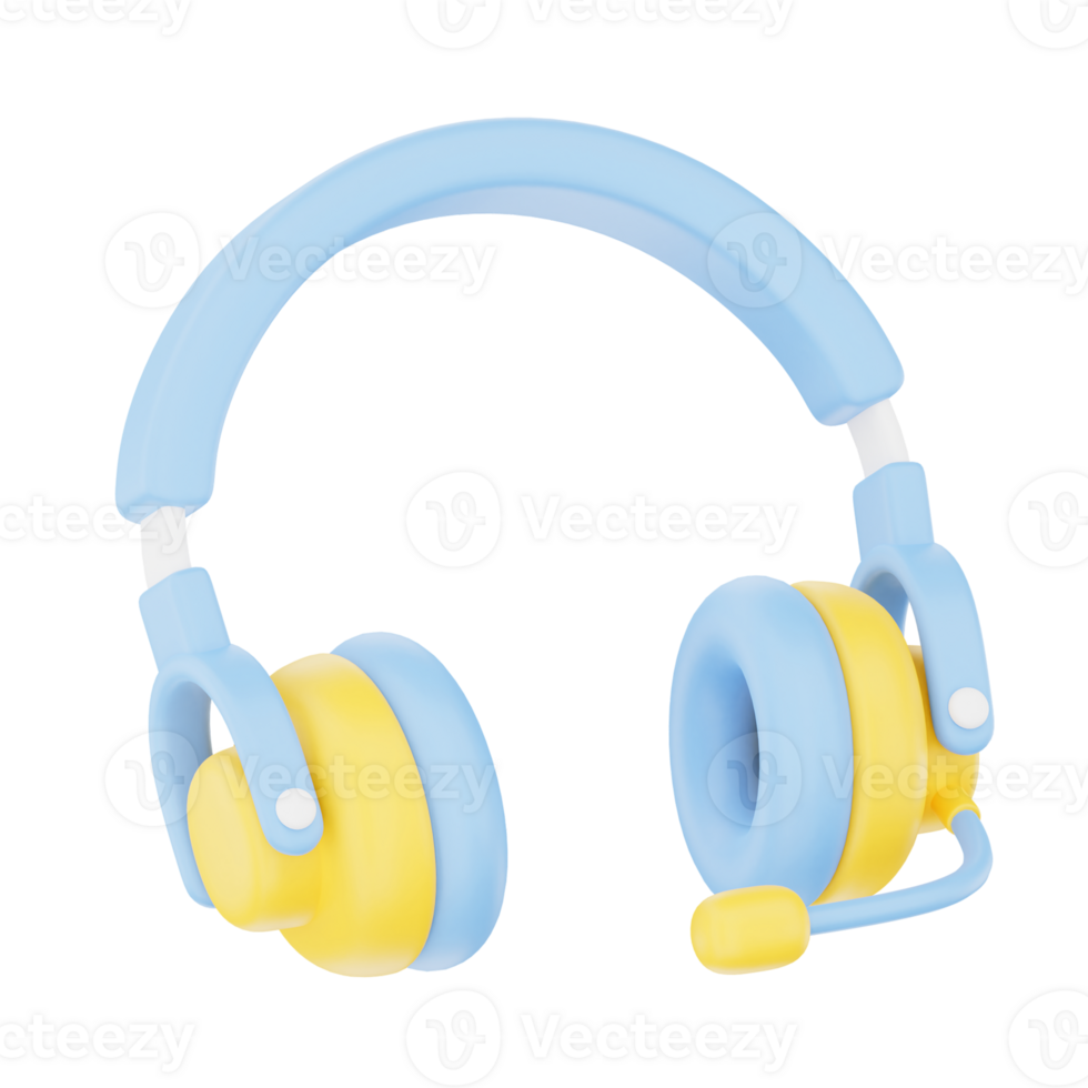 Headphone 3D Podcast Illustration for uiux, web, app, infographic, etc png
