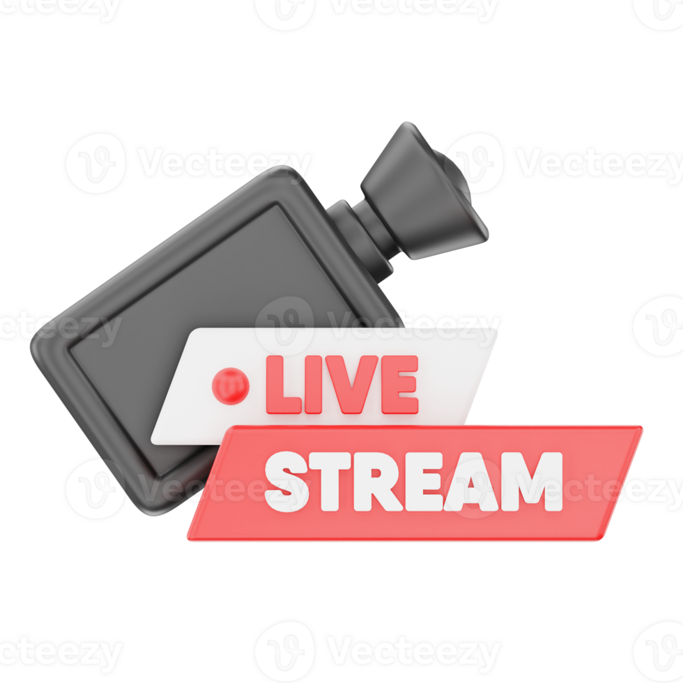 Live Stream 3D Podcast Illustration for uiux, web, app, infographic, etc png