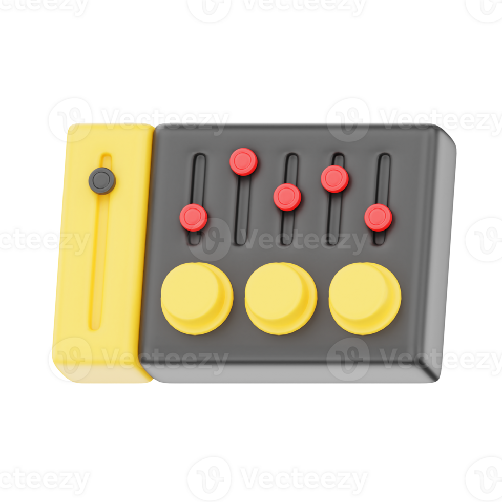volume equalizer 3d podcast illustratie voor uiux, web, app, infografisch, enz png