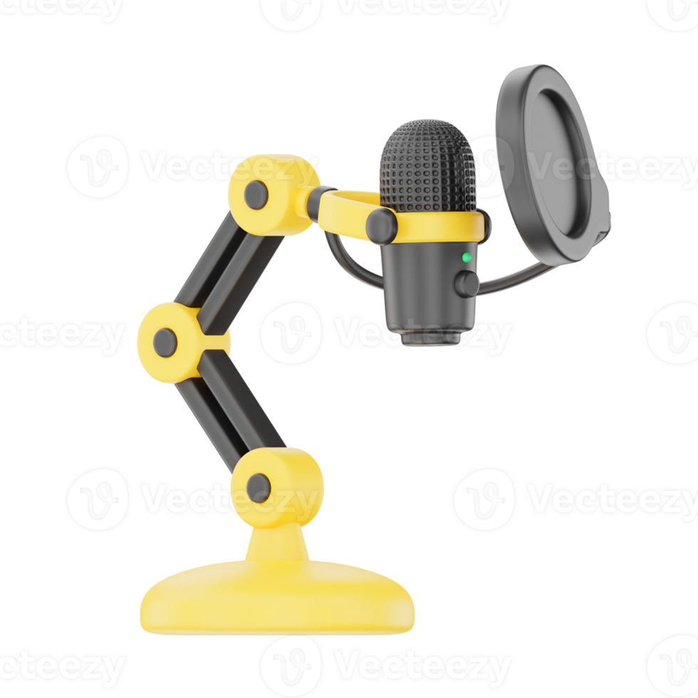 Microphone Podcast 3D Podcast Illustration for uiux, web, app, infographic, etc png