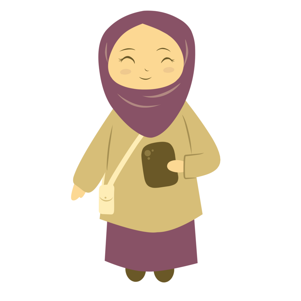 Girl holding a tablet png