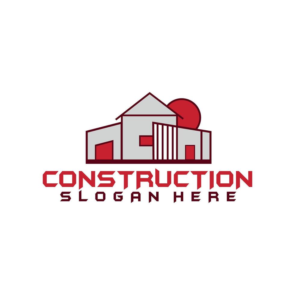 luxury real estate construction home house company logo vector