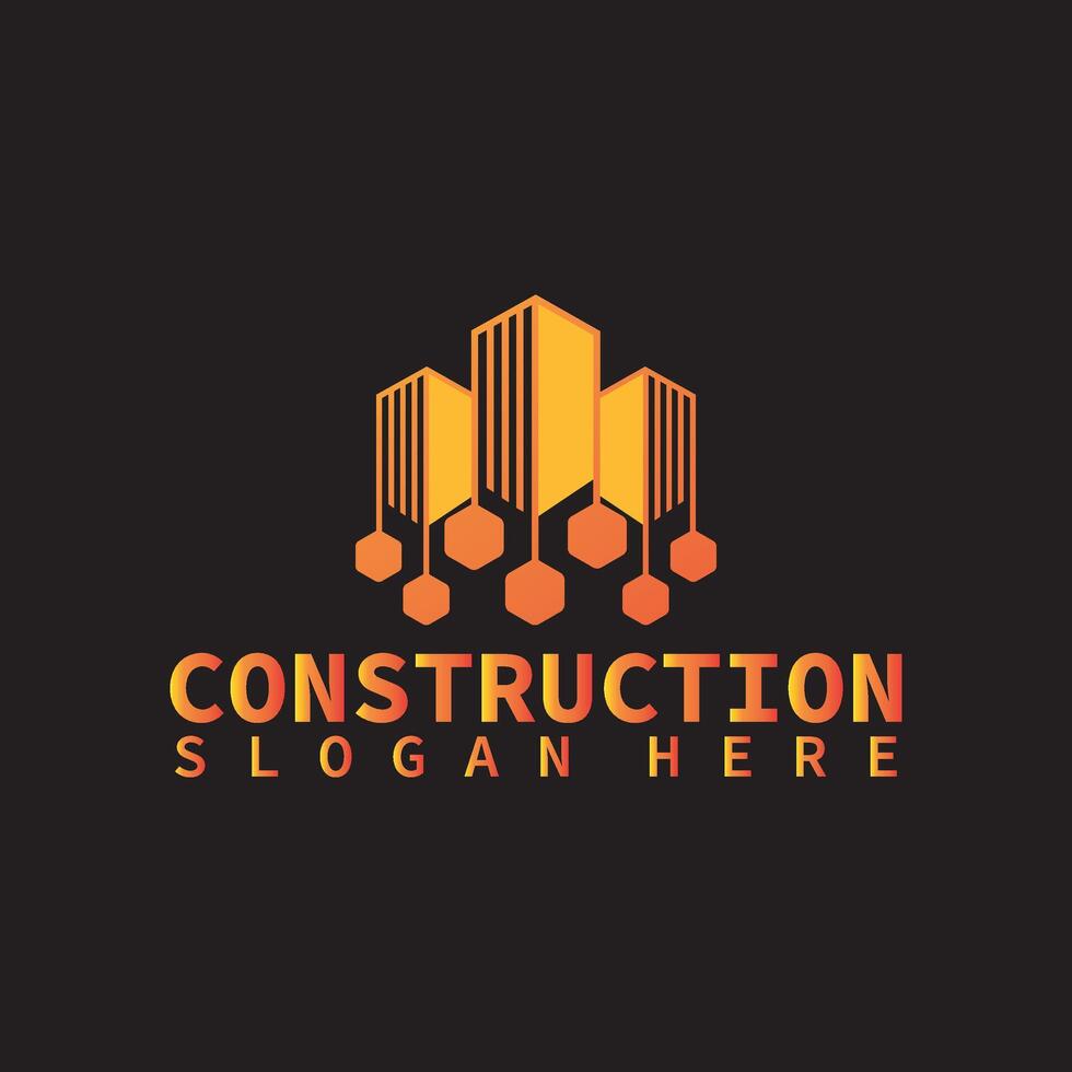 luxury real estate construction home house company logo vector