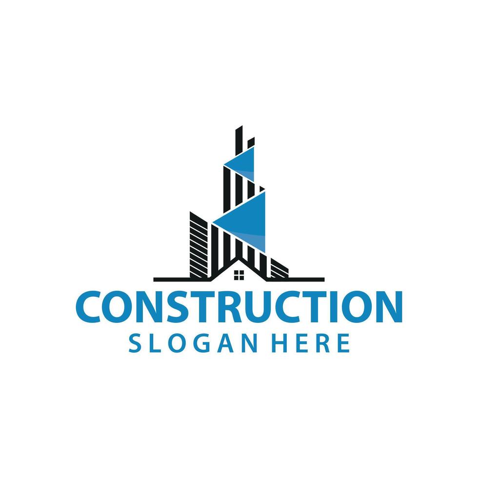 luxury real estate construction home house company logo vector