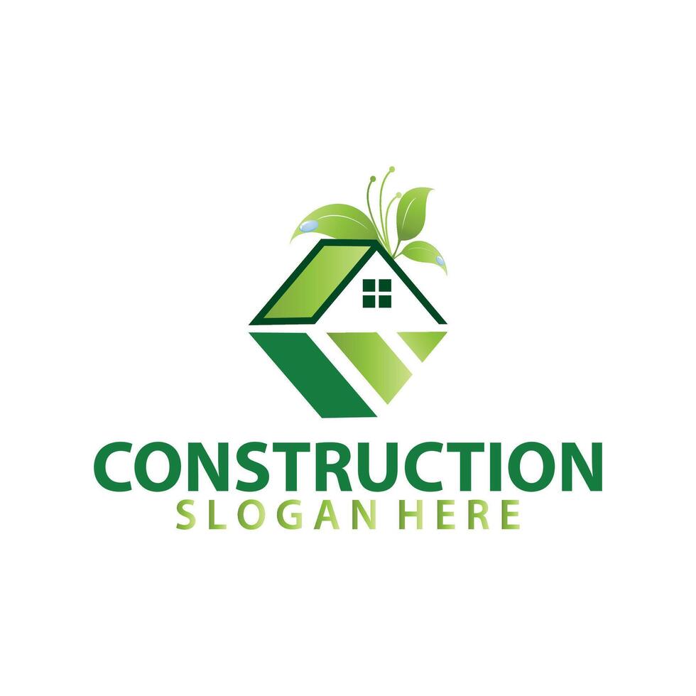 luxury real estate construction home house company logo vector