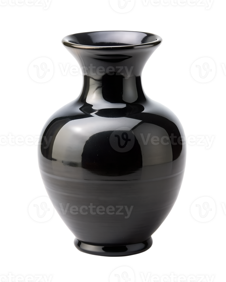black vase isolated on background png