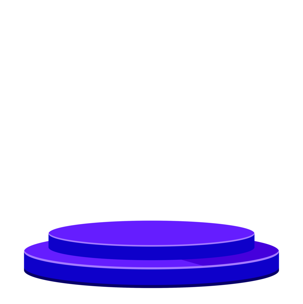 azul pódio objeto elementos Projeto com transparente fundo png