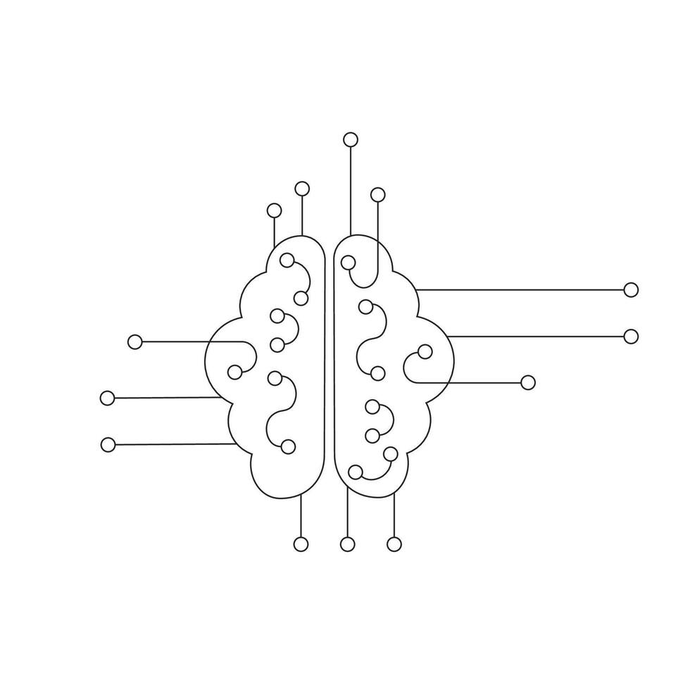 Artificial general intelligence symbol vector