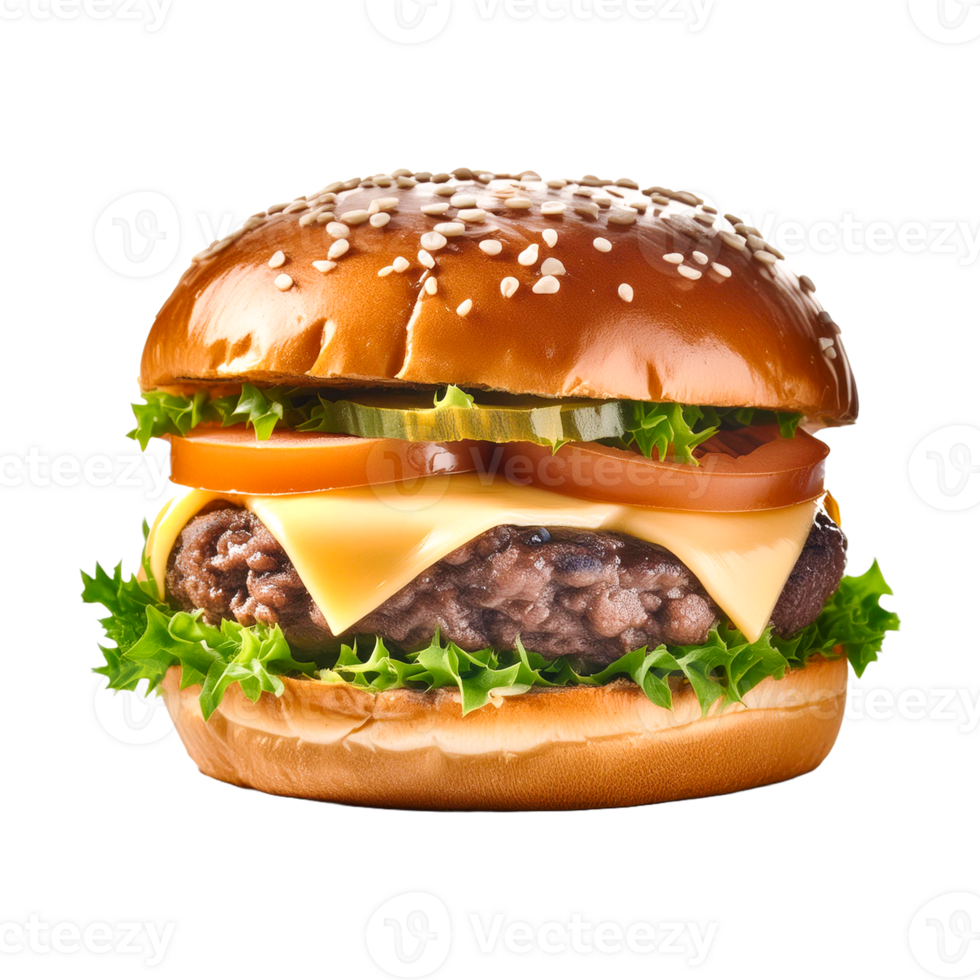 a cheeseburger with a hamburger on it and a hamburger on the top. png