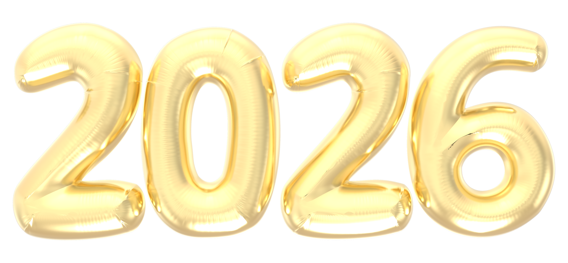 Number 2026 Gold 3D Render 45996619 PNG