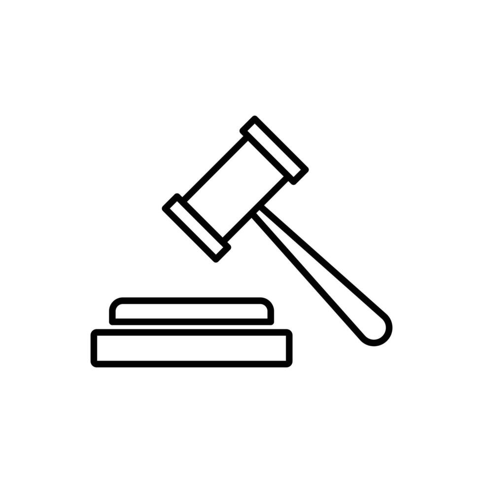 gavel icon design outline style vector